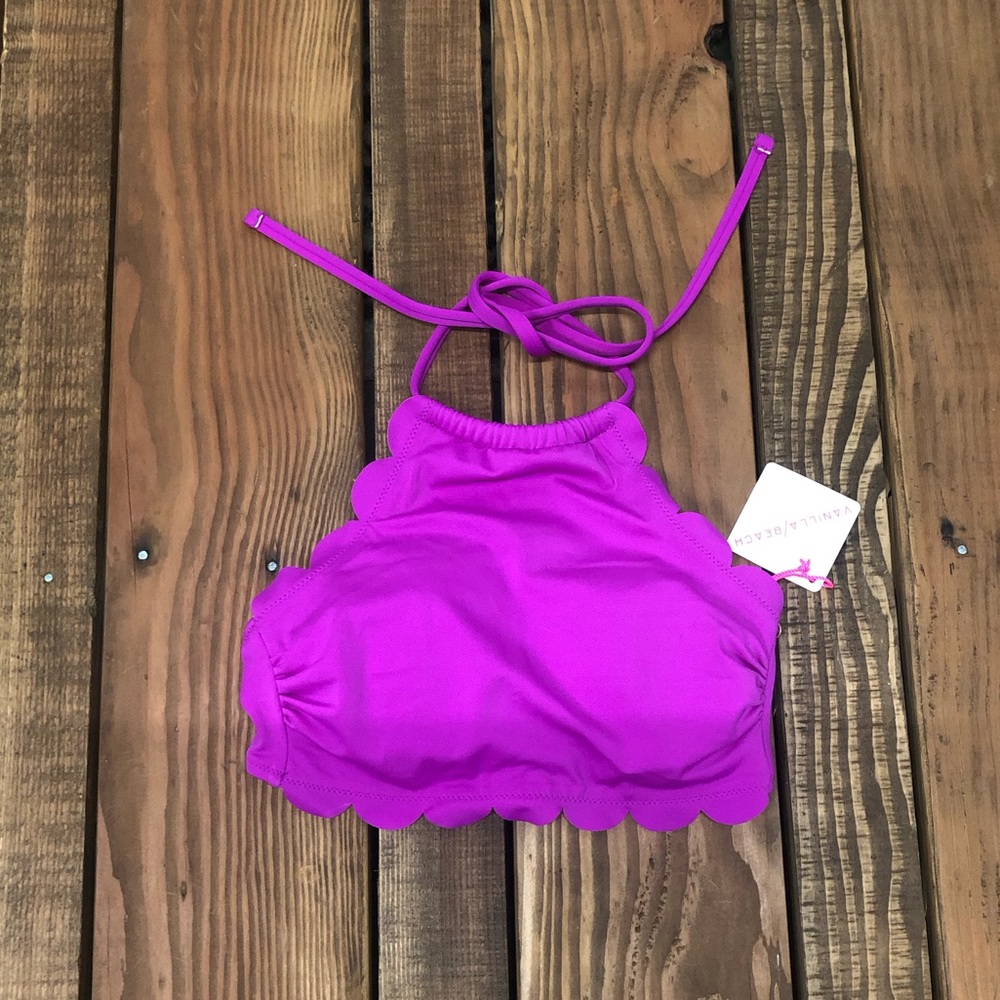 NWT Vanilla Beach fuchsia pink bathing suit top - Picture 3 of 15